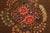 1900 - 1909 Antique Kashan Brown L Wool Persian Rug With Floral Medallion For Sale - Image 5 of 6