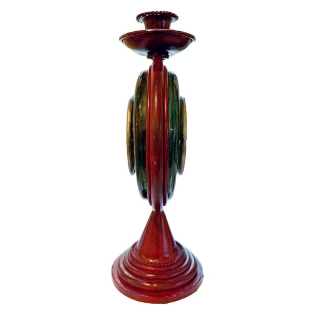 1980s Vintage Janice Minor Chinoiserie Candle Holders for Neiman Marcus - A Pair For Sale - Image 5 of 6