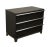 STANLEY FURNITURE Contemporary Modern Style 36" Nightstand in Dark Gray? & Pewter Finish 28.25" High 36" Wide 20" Deep We...