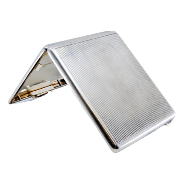 Silver Cigarette Case with Fluting For Sale
