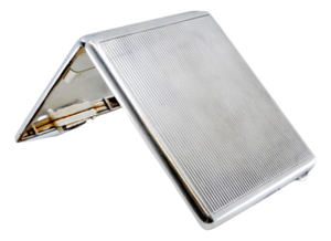 Silver Cigarette Case with Fluting