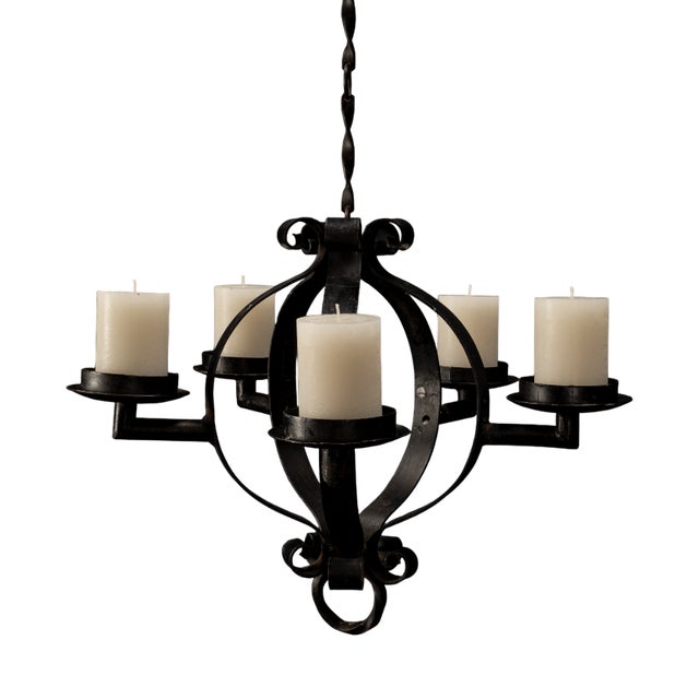 Large Cast Iron Candleholder, 1960s For Sale