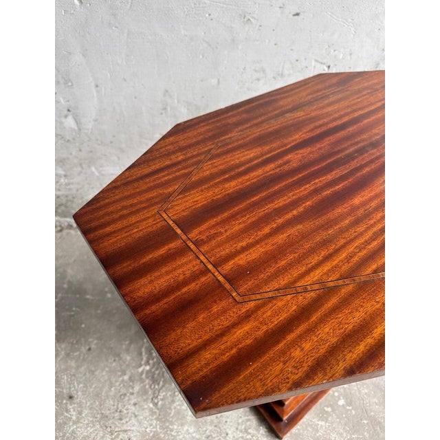 Interbellum Side Table with Prominent Wood Grain, 1930s For Sale - Image 3 of 10