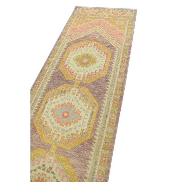 Early 21st Century Modern Turkish Oushak Rug 3' x 11'8" For Sale - Image 5 of 6