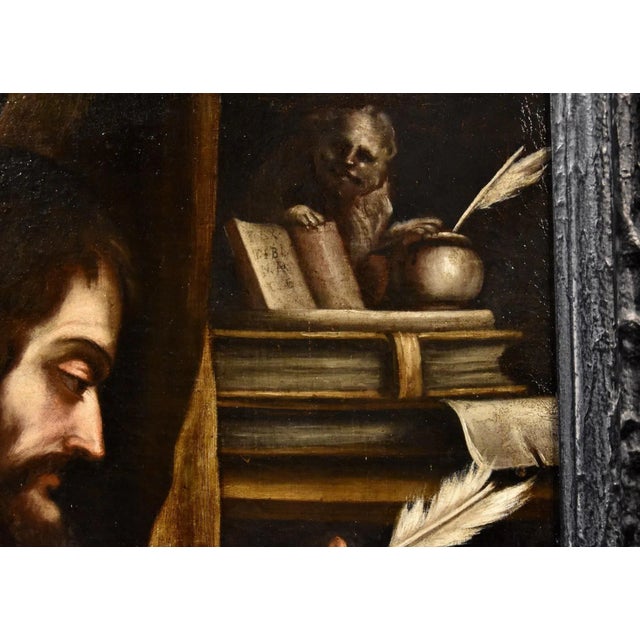 Workshop of Giovanni Francesco Barbieri / Detto Il Guercino, Saint Mark the Evangelist, 1680, Oil on Canvas For Sale - Image 8 of 15