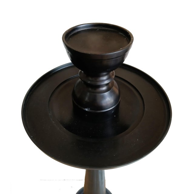 Tall Bronze Candlestick With Removable Top, 32 Inches For Sale - Image 14 of 18