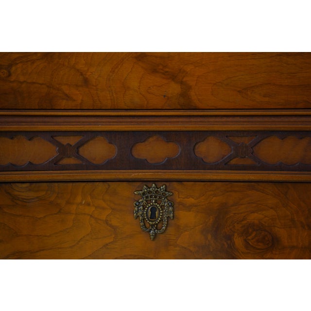 Brown Vintage Walnut Georgian Style High Chest For Sale - Image 8 of 16