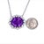Purple Natural Amethyst Diamond Pendant with Chain 14k W Gold 15.51 TCW Certified For Sale - Image 8 of 9