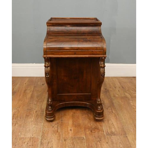 Antique Victorian Walnut Davenport Desk, 1860s For Sale - Image 4 of 9
