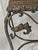 Vintage Bronze Scrollwork Vanity Bench With Cream Jacquard Upholstery For Sale - Image 13 of 18
