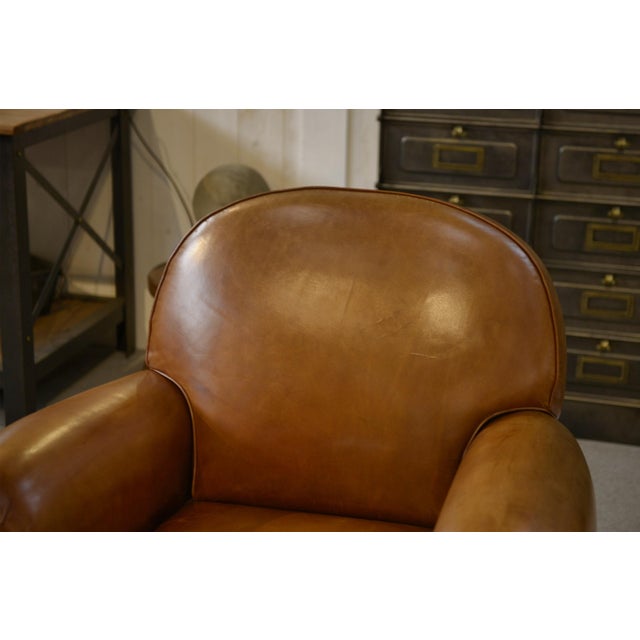 Vintage Leather Club Chairs, 2000s, Set of 2 For Sale - Image 3 of 14