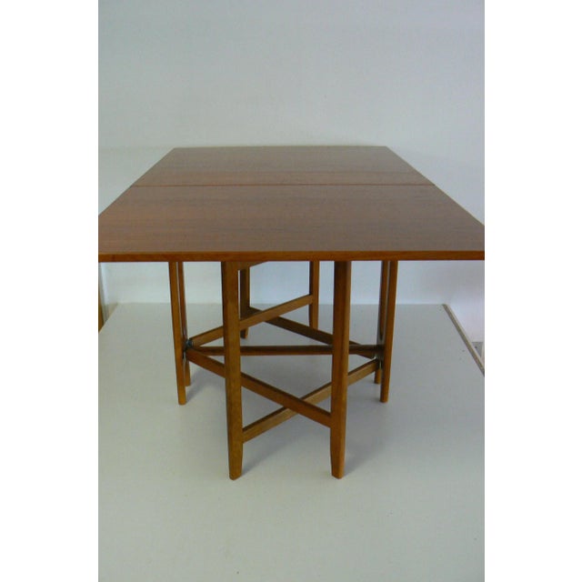 Wood Vintage Folding Teak Dining Table by Bendt Winge for Kleppe Møbelfabrikk, 1960s For Sale - Image 7 of 13