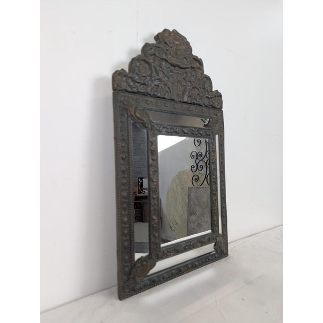Dutch Repoussé Brass Mirror with Side Panels, in Very Good conditions.