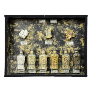 Decomposition of Rocks Showcase with Stone Specimen, 1930s For Sale
