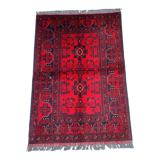 Afghan Hand Knotted Tribal Turkomen Rug For Sale