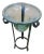 Sarreid Murano Glass Planter on Iron Stand For Sale