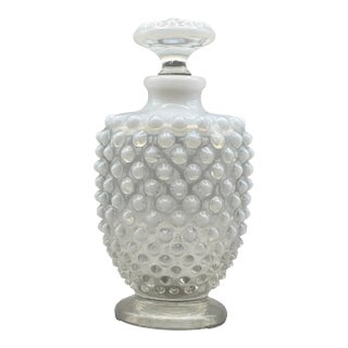 Mid 20th Century Fenton Glass “Moonstone” Perfume Bottle For Sale