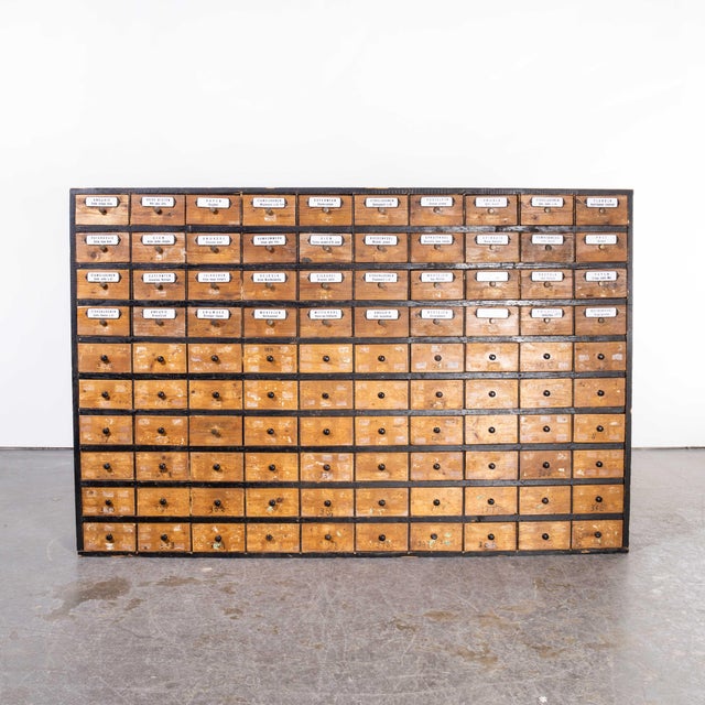 Large Dutch Seed Cabinet with 100 Drawers, 1950s For Sale - Image 13 of 14