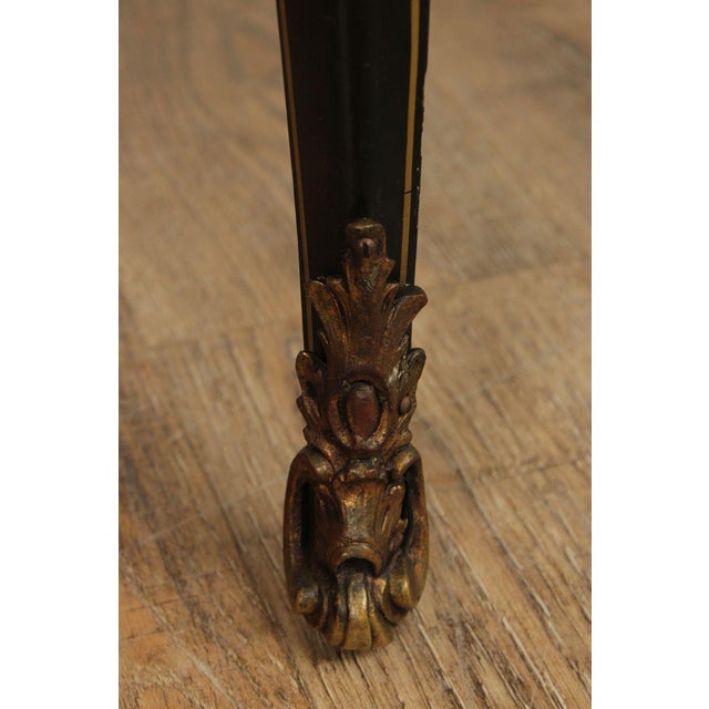 Louis XV Style Hand Painted Marble Top Bombe Commode For Sale - Image 10 of 12