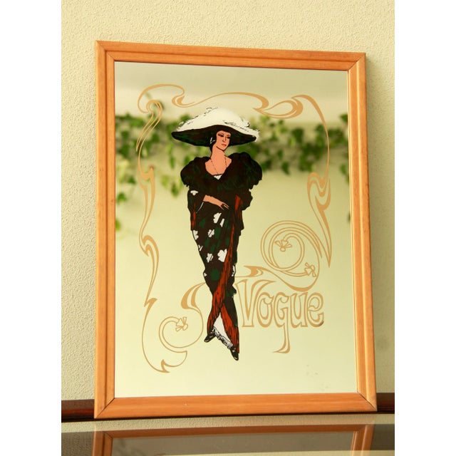 Vintage Vogue Advertising Wall Mirror, Italy, 1970s For Sale - Image 10 of 11