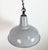 Gray Industrial British Grey Enamel Factory Pendant Lamp from Benjamin Electric Manufacturing Company, 1960s For Sale - Image 8 of 17
