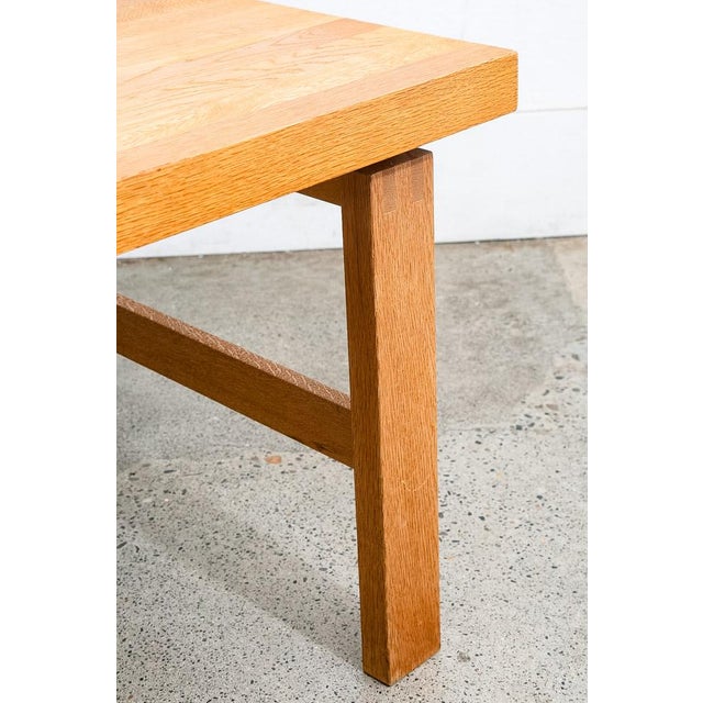 1960s Mid Century Danish Modern Side Coffee Table End Square Solid White Oak Wood MCM For Sale - Image 10 of 12
