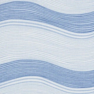 Sample - Schumacher La Marea Fabric in Blue For Sale