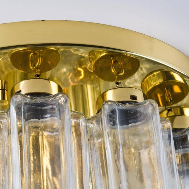 Metal Large Brass Chandeliers from Limburg Glashütte, 1960s, Set of 2 For Sale - Image 7 of 9