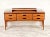 Mid-Century Modern 1950s 6 Drawer Teak & Rosewood Dressing Table With Glass Shelf For Sale - Image 3 of 7