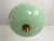 Early 20th Century Mint Green Scalloped Flush Light, 1940s For Sale - Image 5 of 12