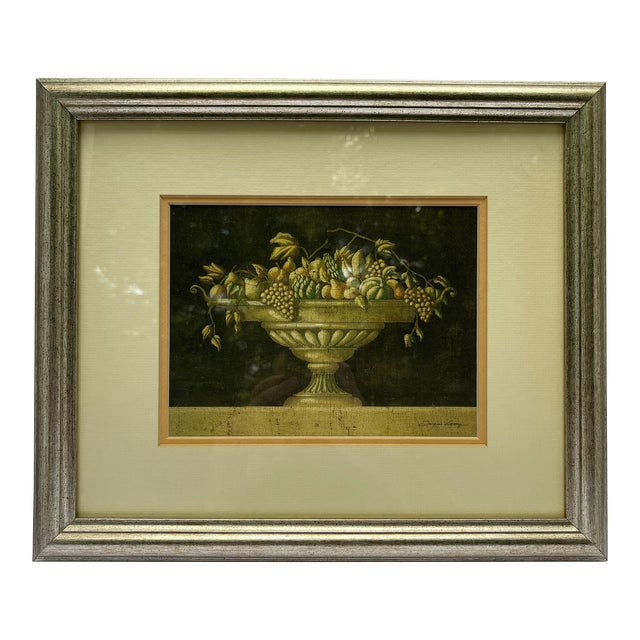 Vintage Floral Urn Still Life Print For Sale