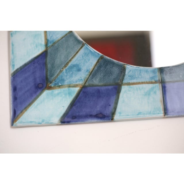 1970s Vintage Mirror in Ceramic, 1970s For Sale - Image 5 of 12