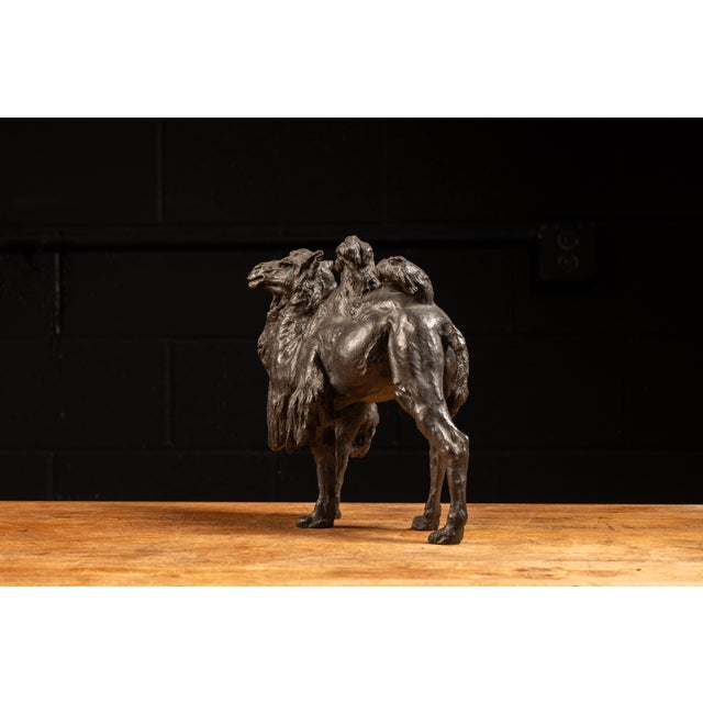 African Early 20th Century Late Meiji Era Okimono Camel Sculpture For Sale - Image 3 of 7