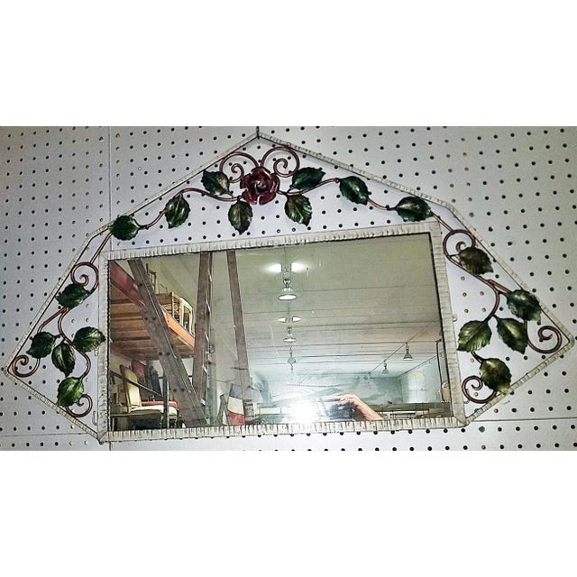 1920s French Iron Art-Deco Mirror For Sale - Image 4 of 7