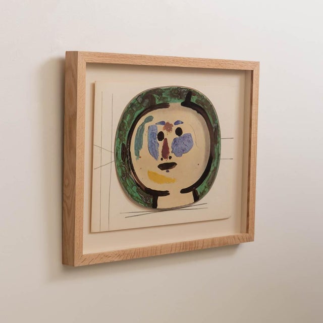 1940s 1948 Framed Lithographic Plate, Céramiques De Picasso For Sale - Image 5 of 8