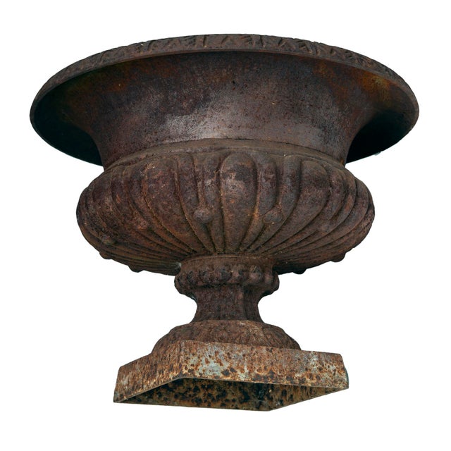 1990s 1990s Rusted English Garden Urns, Pair For Sale - Image 5 of 12