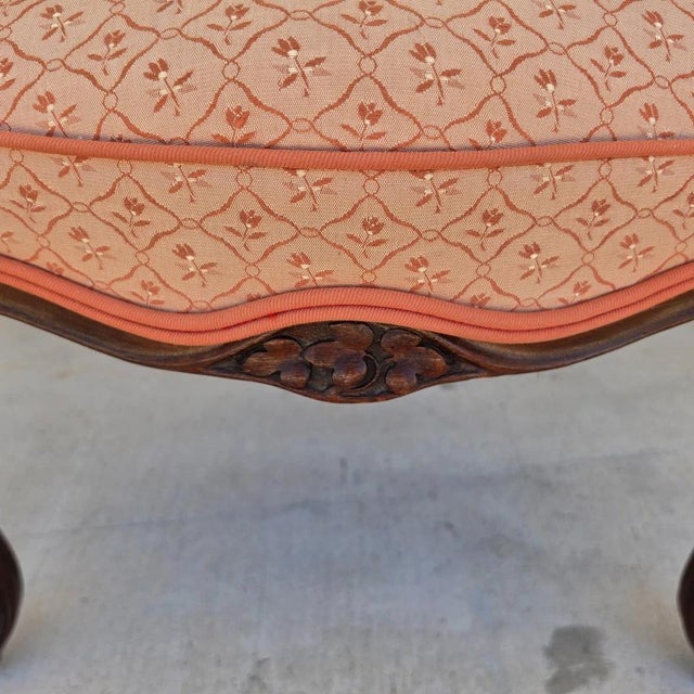 19th Century Antique Art Nouveau Edwardian Carved Walnut Armchair For Sale - Image 14 of 16