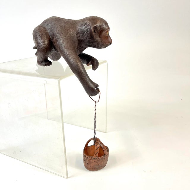 Late 20th Century Late 20th Century Ceramic Hanging Monkey For Sale - Image 5 of 8
