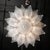 Modern Modernist Hand-Blown Mottled Murano Glass Acanthus Flush Mount For Sale - Image 3 of 18