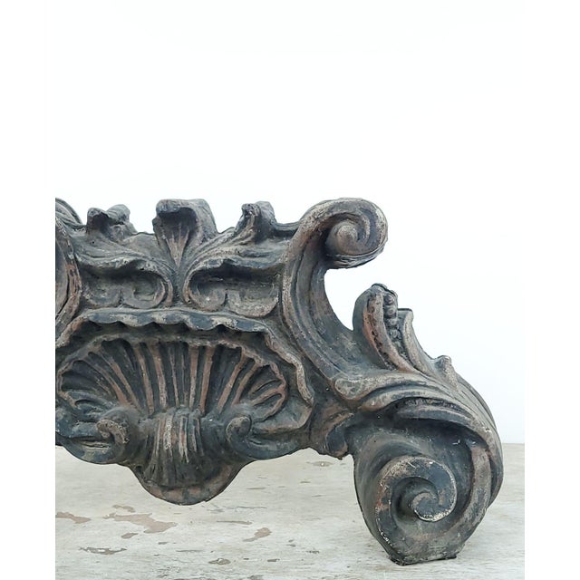 Baroque 19th Century Steel Fragment in the Baroque Style, Italy For Sale - Image 3 of 7