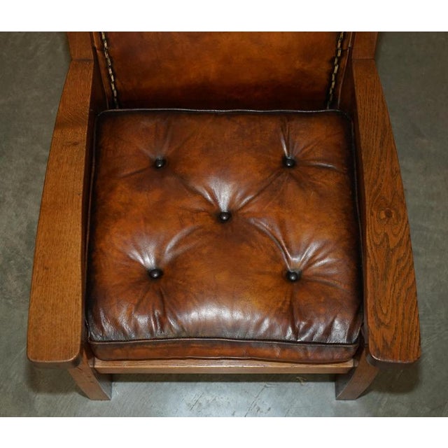Brown Leather Chesterfield Armchairs by Robert Mouseman Thompson, 1940s, Set of 2 For Sale - Image 18 of 18
