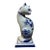Vintage MCM Blue White Porcelain Cat Figurine Hand Painted Thailand For Sale