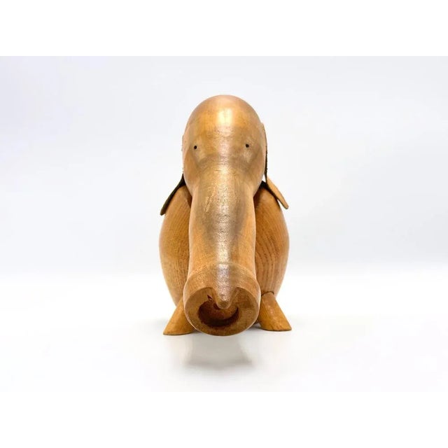 Mid-Century Danish Carved Baby Elephant, 1960s For Sale - Image 9 of 11