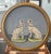 Impressionist “The Dalmatians ” a 16” Round Framed Painting of Staffordshire Dalmatians by Michelle Heimann. For Sale - Image 3 of 4