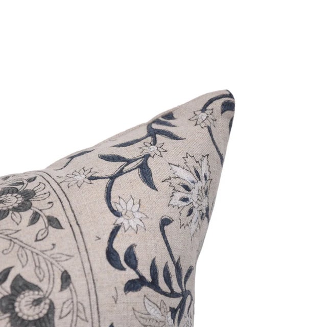 Farmhouse Fabdivine Decorative Cushion Cover 20x20 Inch Block Printed Home Accent- Aradhna For Sale - Image 3 of 4