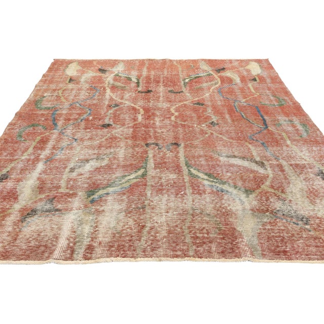 Rustic Zeki Muren Vintage Turkish Sivas Rug - 05'04 X 08'00 For Sale - Image 3 of 9