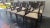 Art Deco Set of 8 Pietro Costantini Italian Dining Chairs — Sculptural Walnut With Cream Moiré Seats, 1980s For Sale - Image 3 of 17