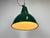 Industrial Green Enamel Factory Lamp with Cast Iron Top, 1960s For Sale - Image 11 of 17