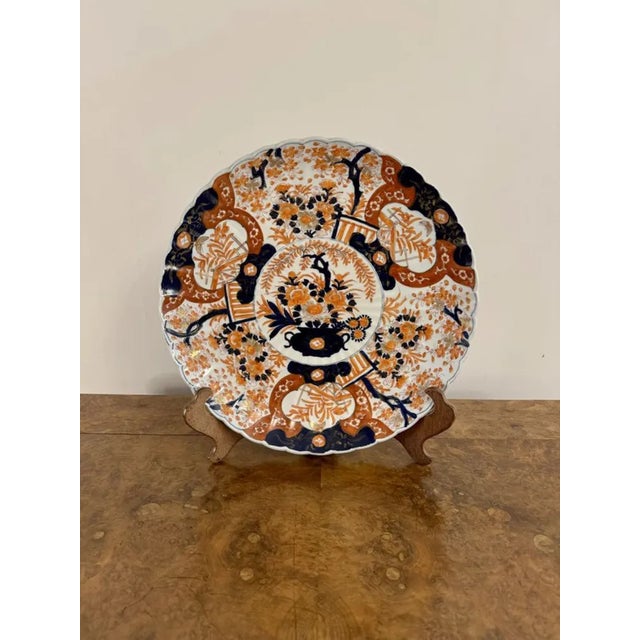1900 - 1909 Large Antique Japanese Imari Plate, 1900 For Sale - Image 5 of 5