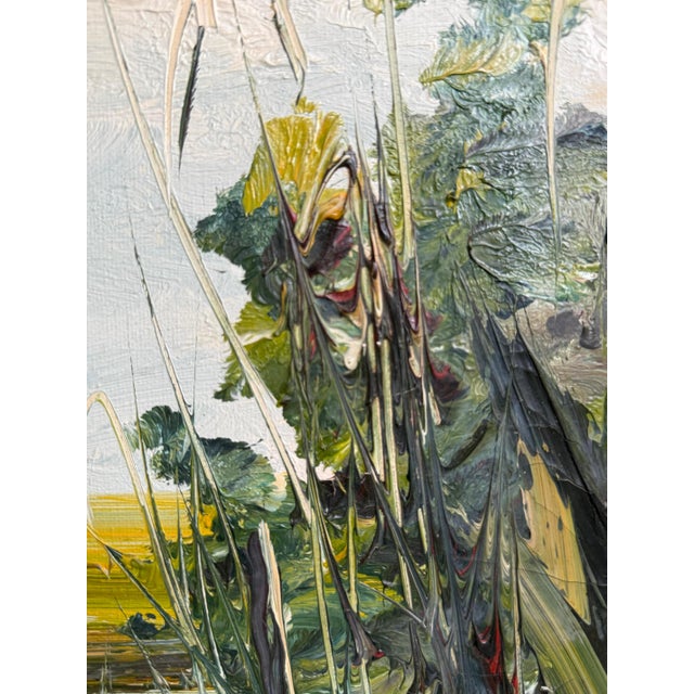 Landscape with Hut oil on Canvas Painting Mediterranean Spanish , Rocamora For Sale - Image 11 of 18